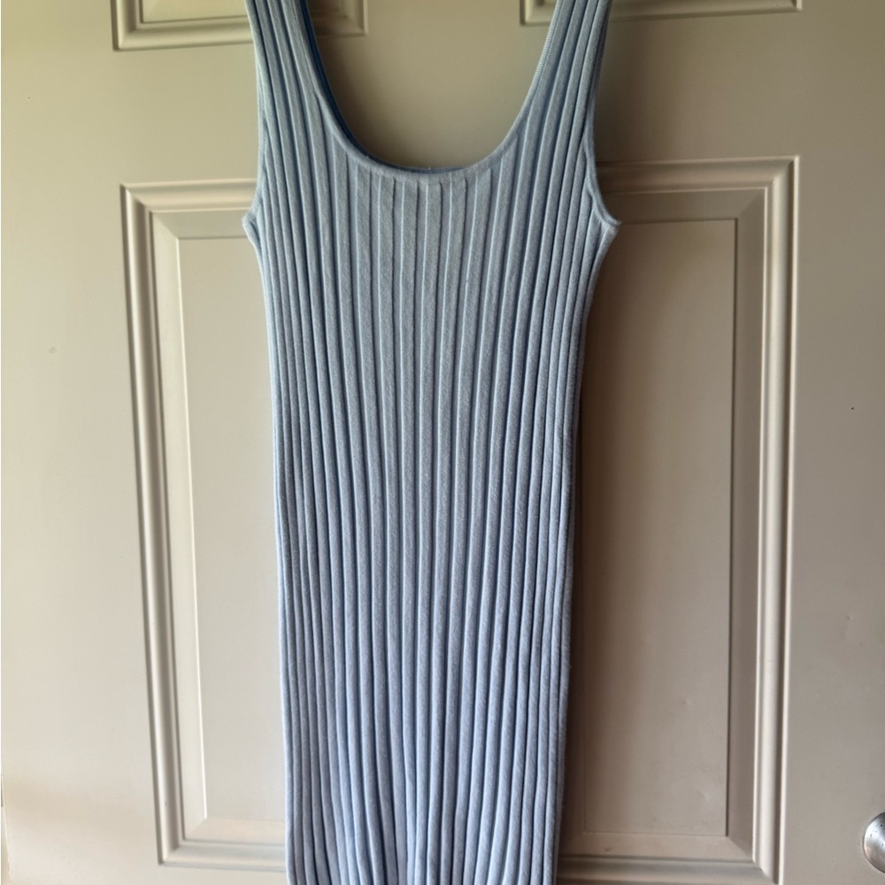 3/$20🍁SALE! a new day Light Blue Sweater Knit Ribbed Body Con Dress